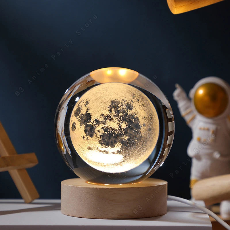 Magiczna Lampka Nocna – Kryształowa Kula 3D