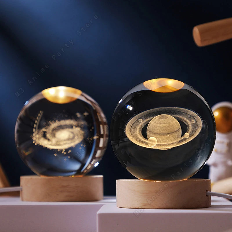 Magiczna Lampka Nocna – Kryształowa Kula 3D