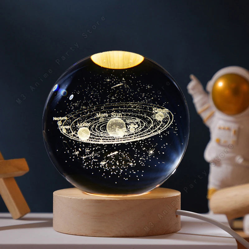 Magiczna Lampka Nocna – Kryształowa Kula 3D