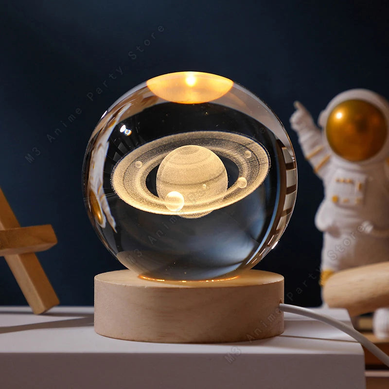 Magiczna Lampka Nocna – Kryształowa Kula 3D